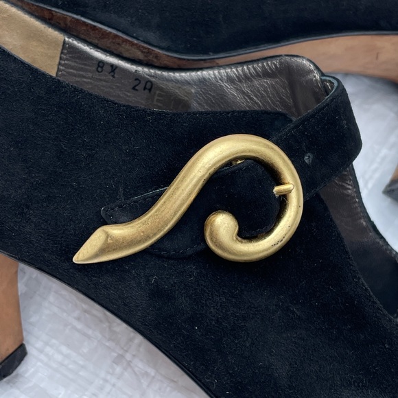 Vintage Mary Jane shoes Ingledew’s faux suede leather Italy - Picture 2 of 9